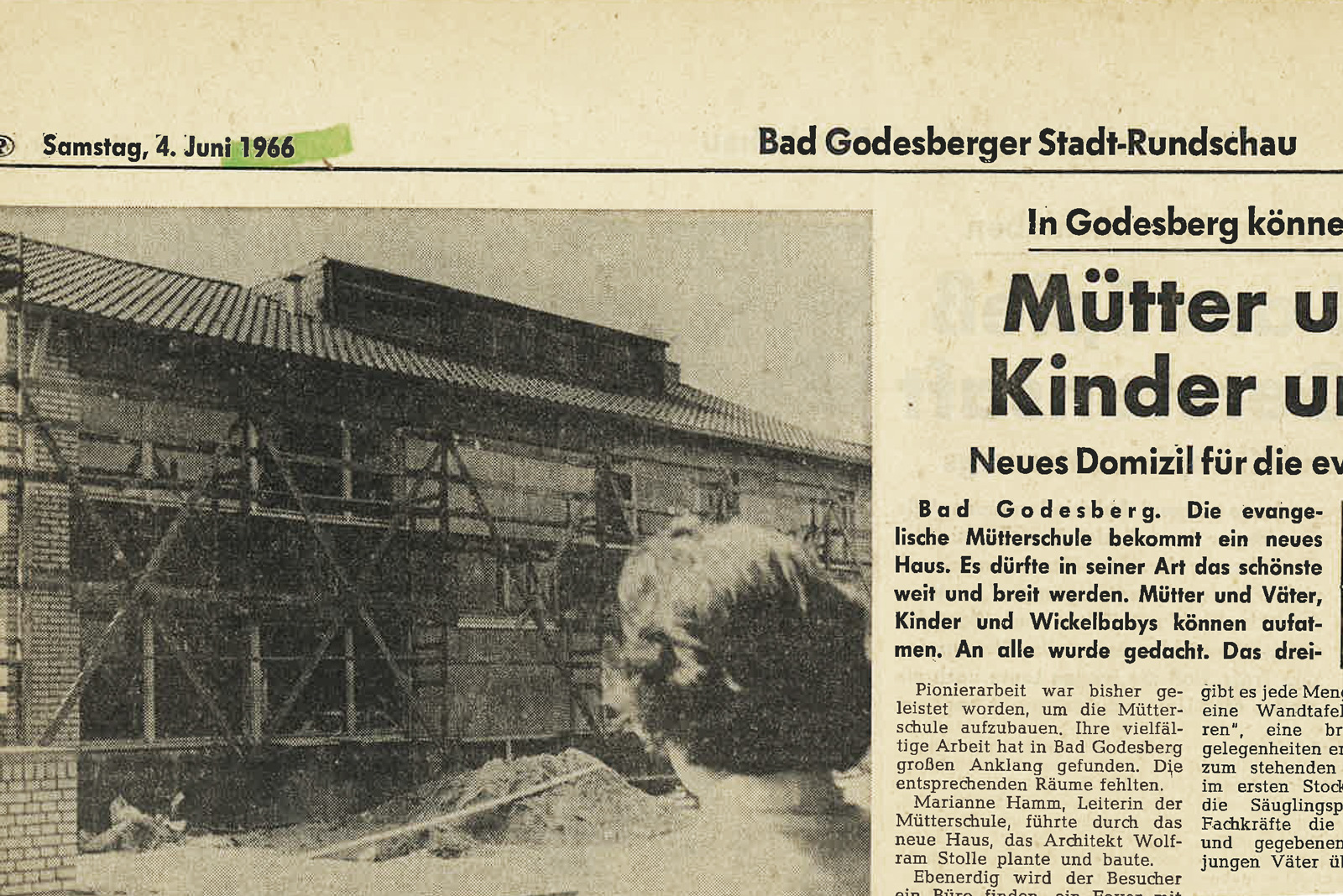 Neubau des HDF 1966